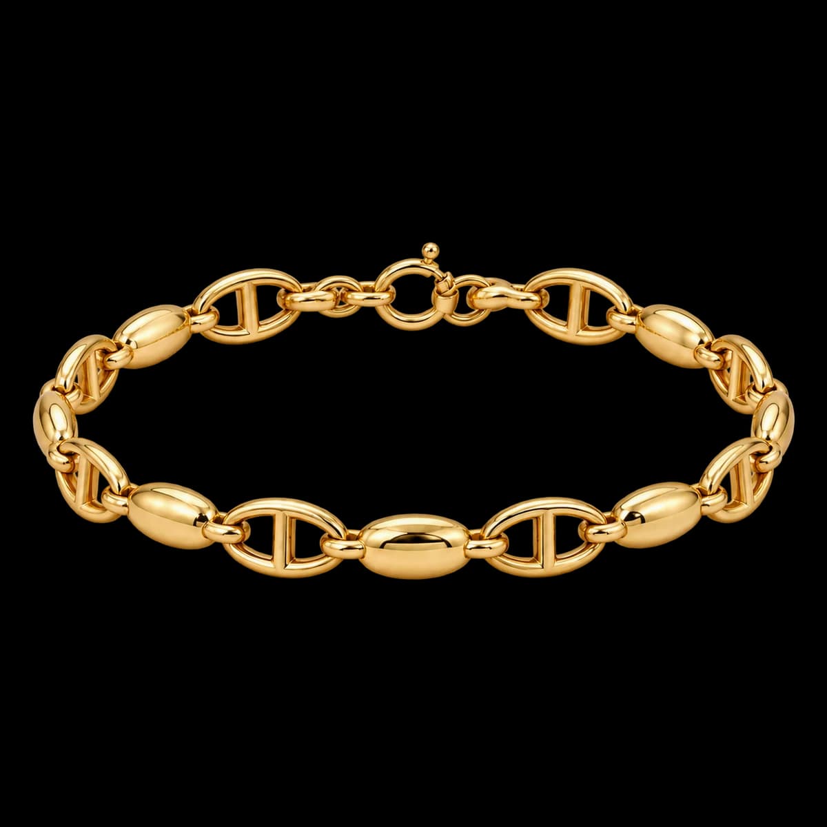 Anchor Link Bracelet, Stainless Steel — studio view