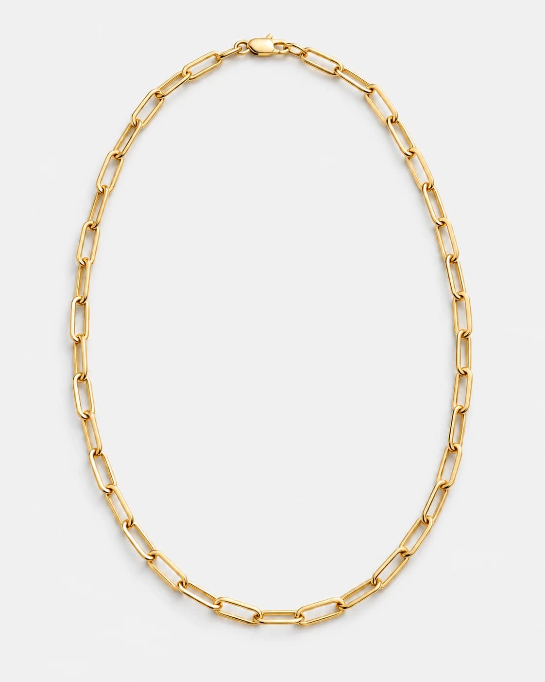 Drawn Link Chain, Stainless Steel — studio view