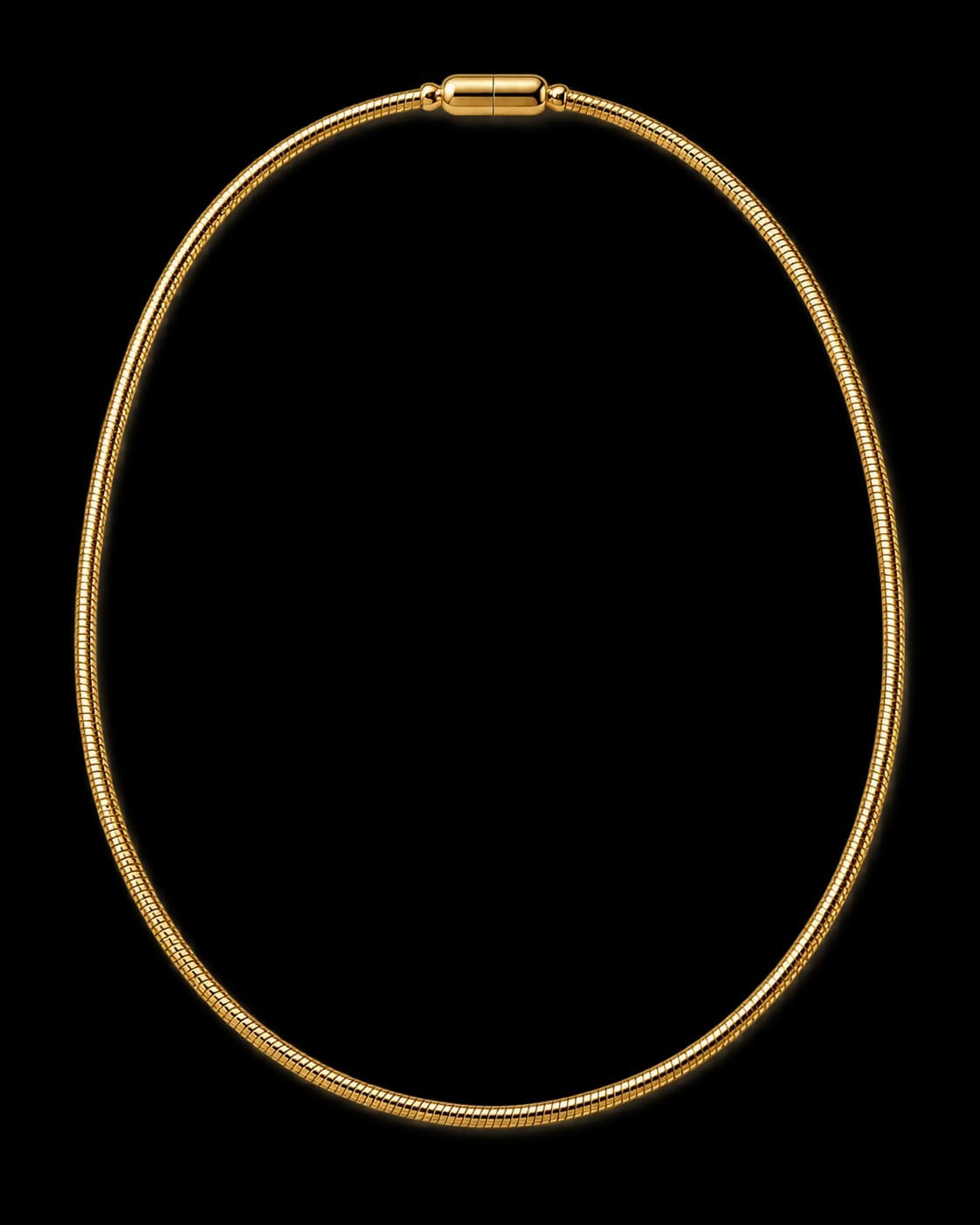 Liquid Serpentine Chain, 18k Solid Gold — studio view