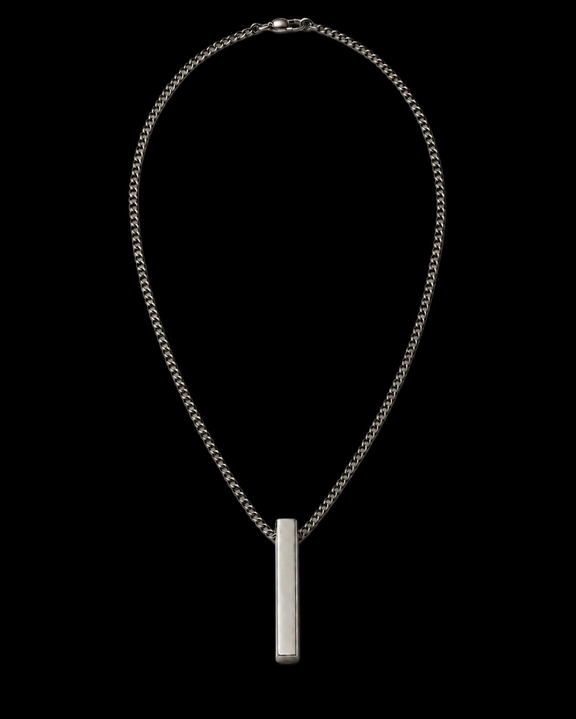 Monolith Bar Pendant, Stainless Steel — studio view