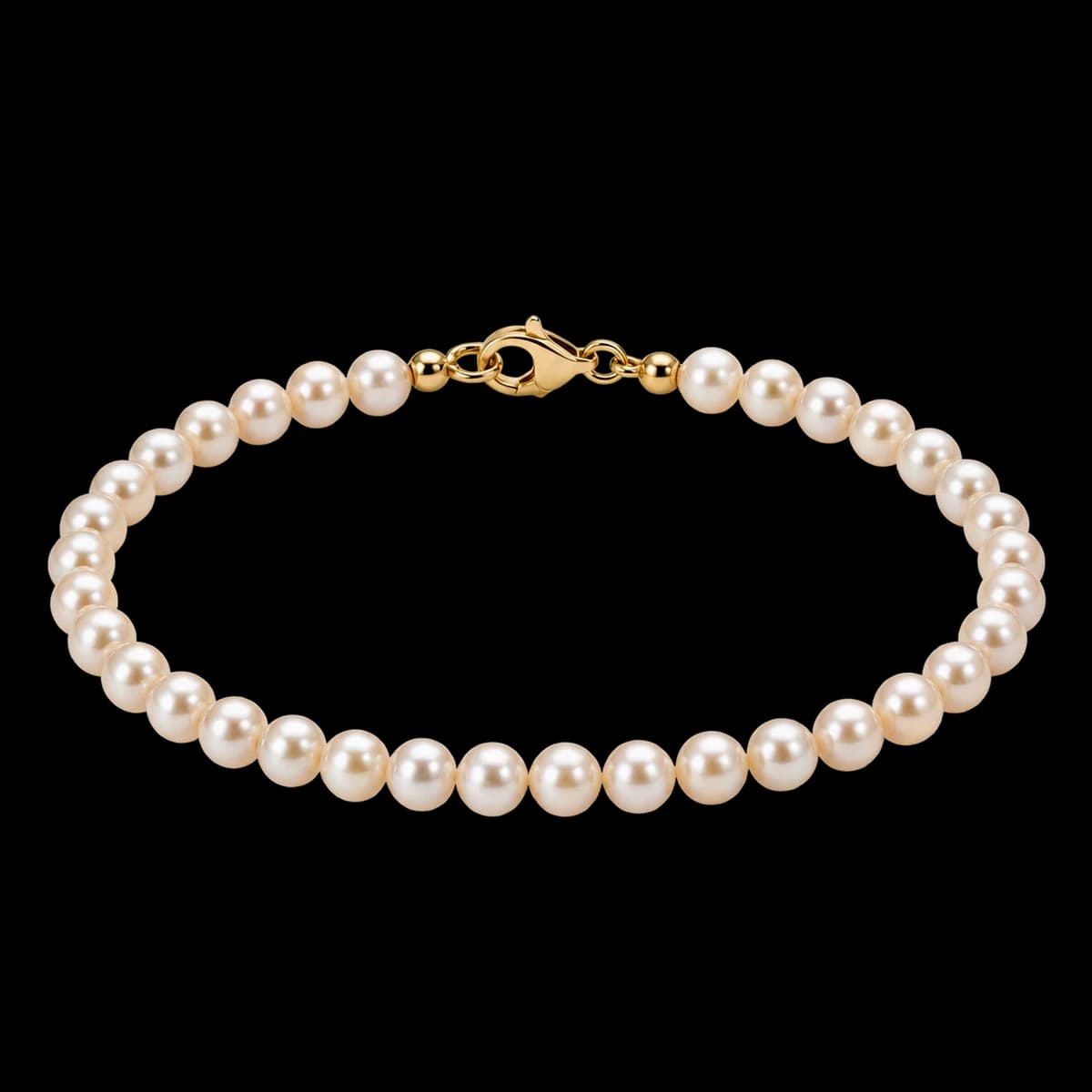 Freshwater Pearl Cord, Stainless Steel — studio view